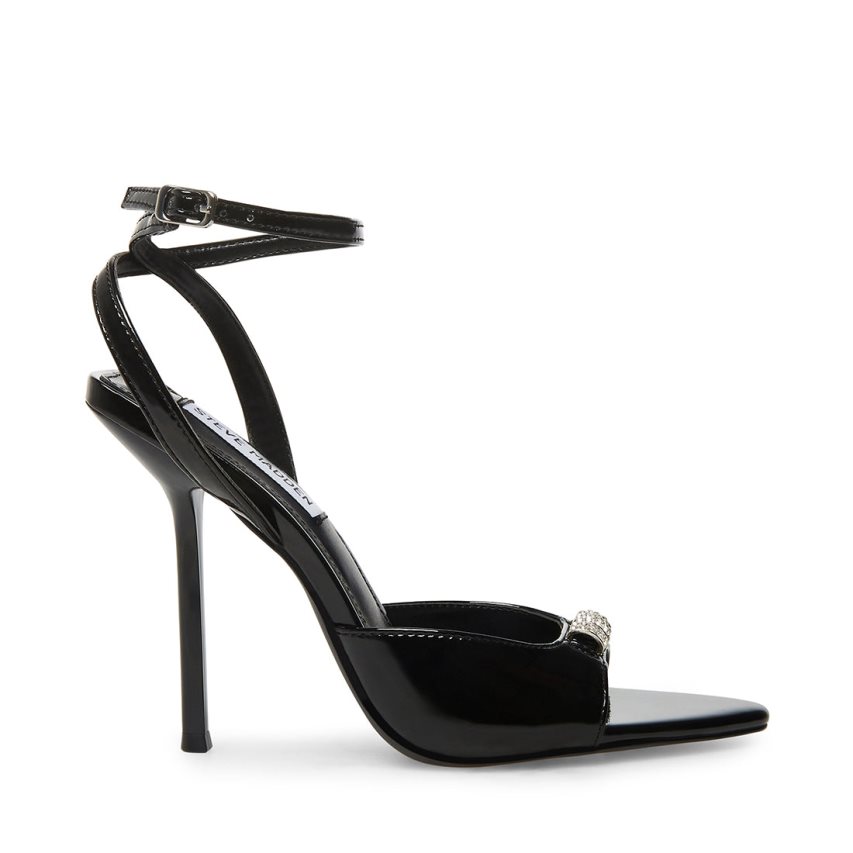 Sandalias Tacones Steve Madden Prize Charol Mujer Negras | ES FW2E91